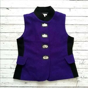 ❤️CARSON Vintage Wool Vest with Toggle Closure